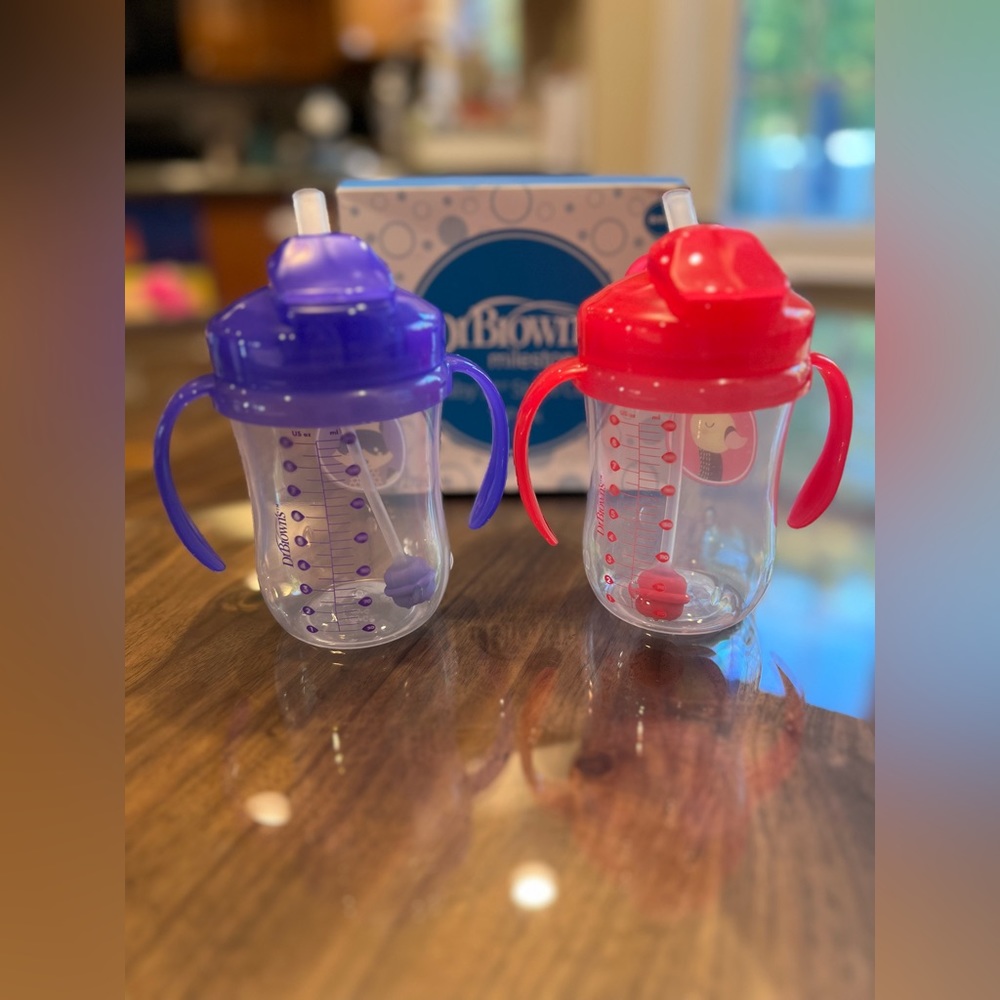NWOT Dr. Browns Milestones Baby’s 1st Straw Cup 2-Pack